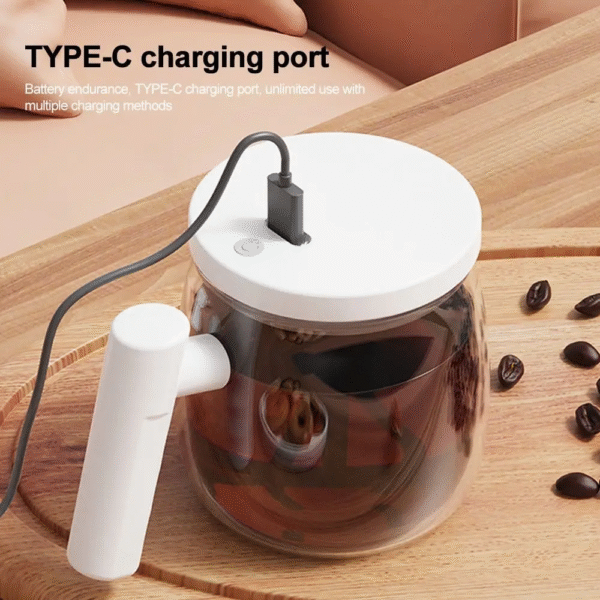 Electric Self-Stirring Coffee Mug 400ML with USB Rechargeable Magnetic Mixer