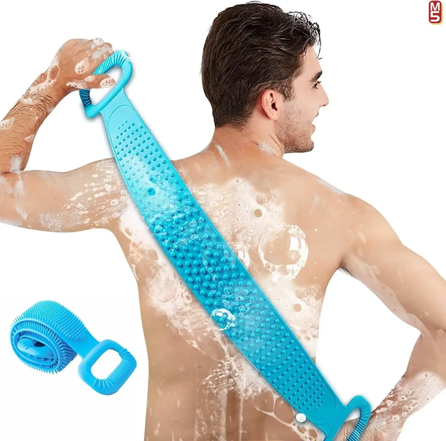 Silicone back scrubber for shower