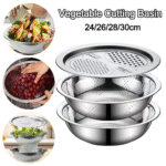 3 in1 Stainless Steel Bowl Set Strainer & Grater Bowl