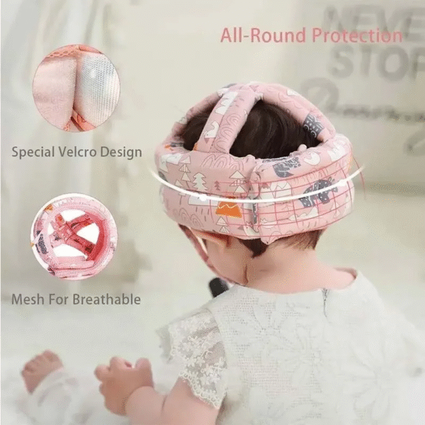 Baby Safety Helmet – Soft Adjustable Head Protection Hat for Walking & Crawling