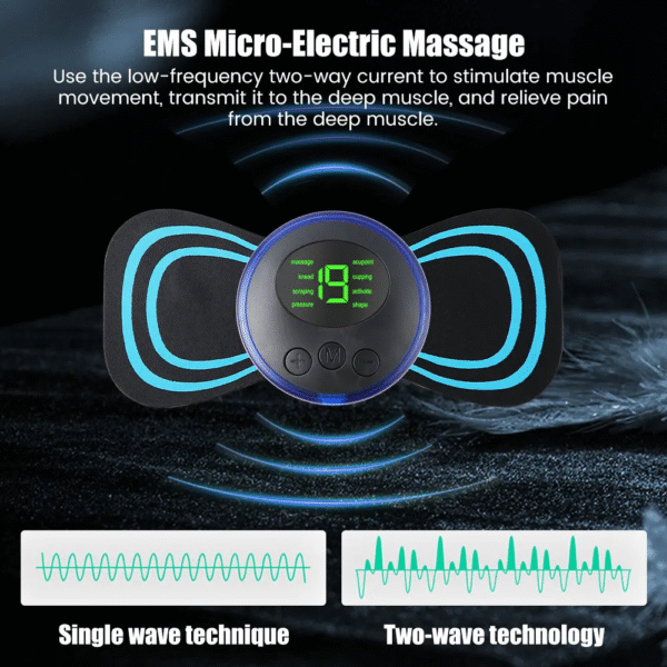 Mini Portable EMS Neck & Shoulder Massager – Smart Pain Relief Device