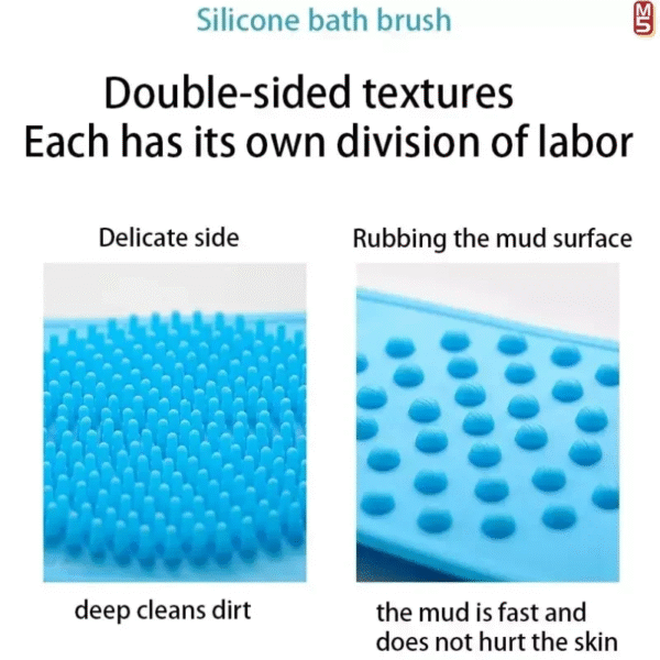 Silicone Back Scrubber for Shower – Bath Body Brush & Back Washer with Handles for Men and Women