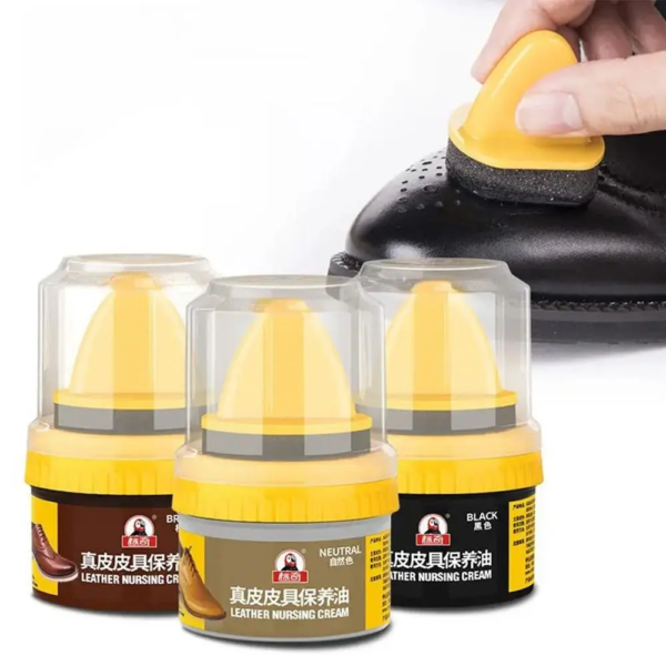 Premium Leather Shoe Polish Cream – Instant Shine & Color Restoration (Black)