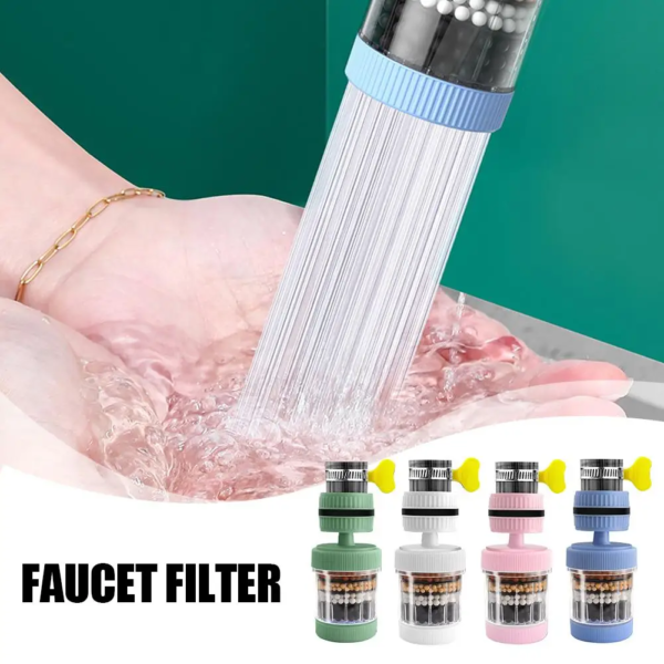 6 Layer Tap Water Filter – 360° Rotating Faucet Purifier