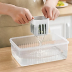 6-Grid Refrigerator Organizer Storage Box – Multi-Purpose Fridge Storage Container