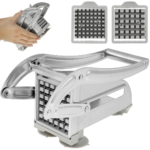 Stainless Steel Manual Potato Cutter – French Fries & Vegetable Slicer with Dual Blades