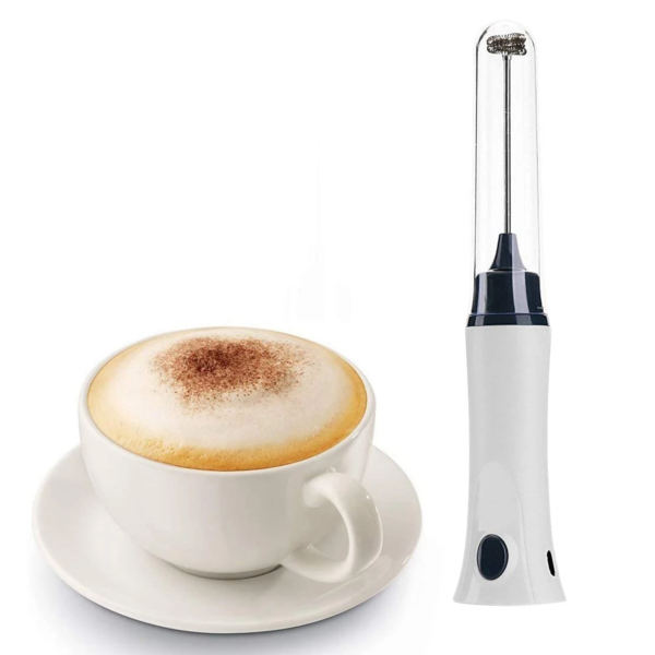 Electric Coffee Mixer Automatic Milk Frother & Egg Beater with Protective Cover – Portable Handheld Foamer