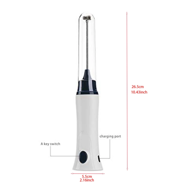 Electric Coffee Mixer Automatic Milk Frother & Egg Beater with Protective Cover – Portable Handheld Foamer