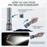 PM-T80 20W LED Aluminum Alloy Flashlight